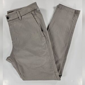 Lululemon Commission Pants Mens 33x31 Gray Beige Slim Workwear Chino LM5ABXS ABC